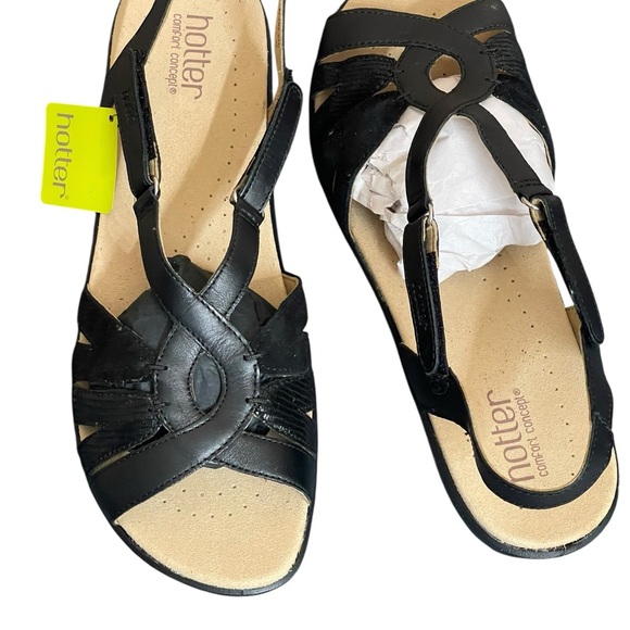 Hotter flare comfort concept black sandals size US 11 - Picture 2 of 16